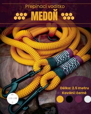 Tohle přepínací vodítko vám určitě rozzáří podzimní procházky. 🌞 🍂 Vodítko MEDOŇ má opravdu krásnou zlatou barvu. 🍯...